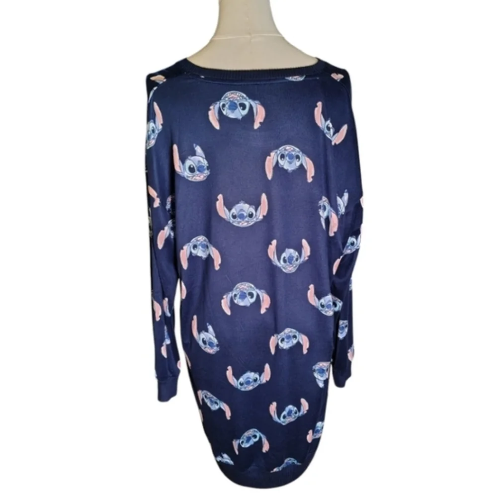 Disney's Lilo and Stitch Super Soft Blue and Pink Pajama Nightgown Size Small - Picture 2 of 13